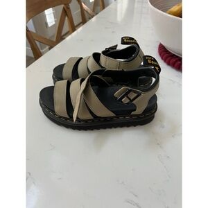 Women’s Doc Marten, Blaire strap parchment sandal. Color is beige- size 7